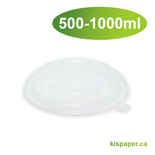 500ml/750ml/1000ml - Plastic Lid for Salad Bowl - Carton of 300 - KIS PAPER - 5044; $0.11/pc