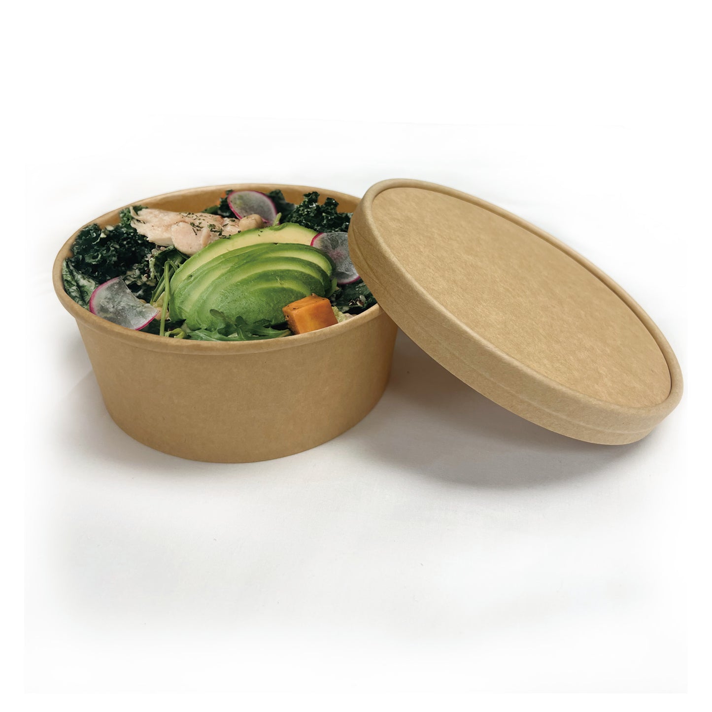 1000ml - Paper Salad Bowl Kraft - Carton of 300 - KIS PAPER - 1040; From $0.155/pc