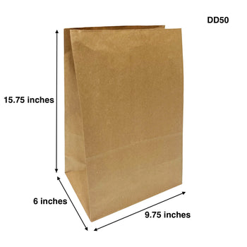 DD50 - 9.75" x 6" x 15.75" - Grocery Bags - Carton of 500 - KIS PAPER - 5460; $0.12/pc