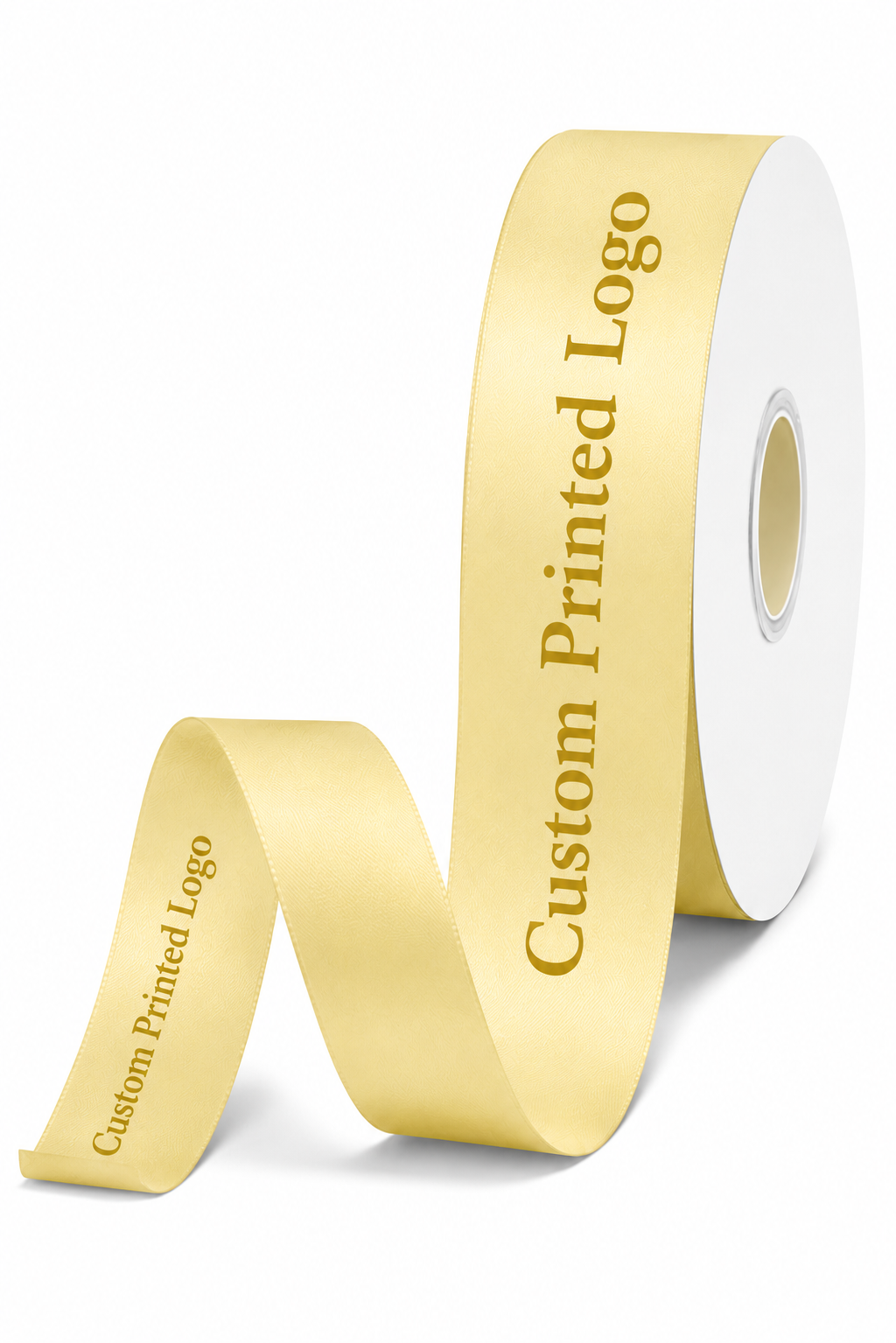 Custom Print Ivory Solid Single-Face Satin Ribbon – 3 Sizes (⅝″, ⅞″, 1½″)
