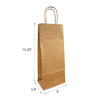 Wine Kraft Paper Bags 5 x 3.5 x 13.25 inches with Twist Handles