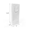Euro Tote White Paper Bags 5 x  3.5 x 13.25 inches with Rope Handles