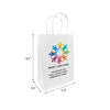 Custom Printed Gem White Paper Bags (5.3" x 3.5" x 8.5") with Twist Handles - SKU #5222