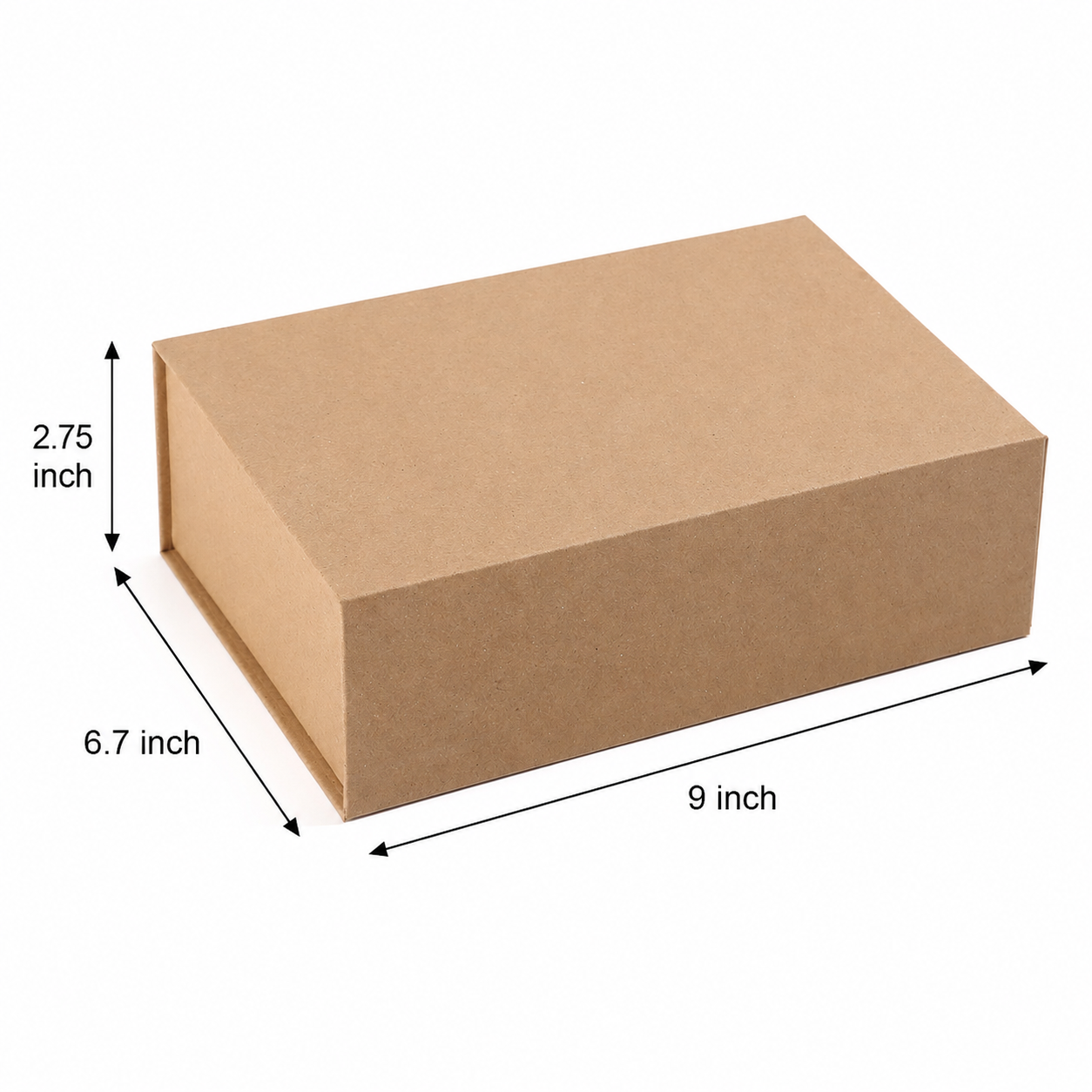 Foldable Rigid Magnetic Closure Gift Box, Pink – 9 × 6.7 × 2.75 in | Pack of 10 | SKU 6328