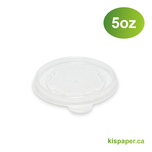 5oz - Plastic Lid for Paper Soup Containers - Carton of 1000 - KIS PAPER - 5010; From $0.04/pc