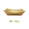 #6 - 5lbs Kraft Paper Boat Trays - Carton of 500 - KIS PAPER - 6005; $0.087/pc