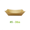 #5 - 3lbs Kraft Paper Boat Trays - Carton of 500 - KIS PAPER - 6006; $0.076/pc