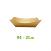 #4- 2lbs Kraft Paper Boat Trays - Carton of 1000 - KIS PAPER - 6007; $0.045/pc