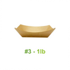 #3- 1lb Kraft Paper Boat Trays - Carton of 1000 - KIS PAPER - 6008; $0.039/pc