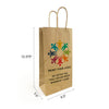 Custom Printed Double Wine Kraft Paper Bags 6.5" x 3.5" x 12.375" with Twist Handles - SKU #5427