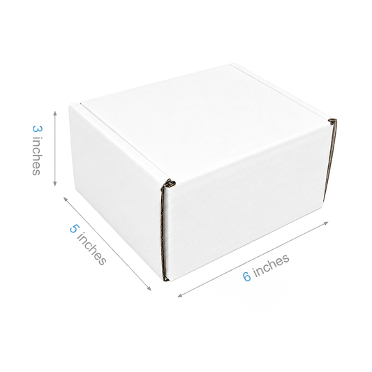 6" x 5" x 3" - White Mailer Boxes - Bundle of 40 - KIS PAPER - 6095; $1.48/pc
