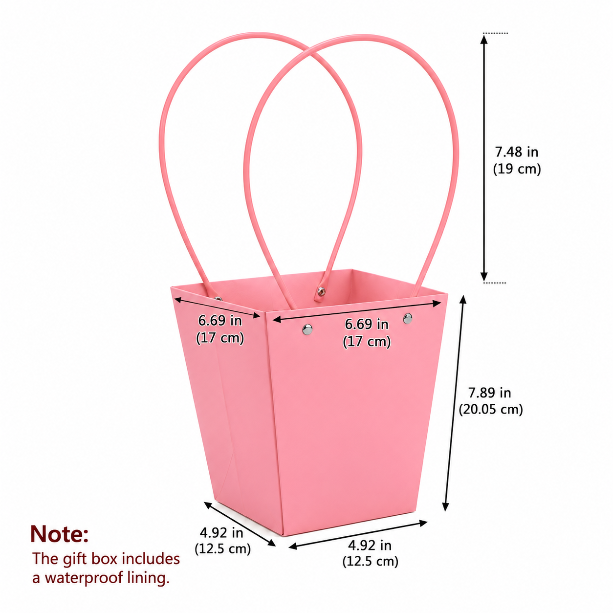 Pink Waterproof Flower Pot Bags – 4 Sizes (Small, Medium, Large, Extra Large) | 50pcs/Bundle