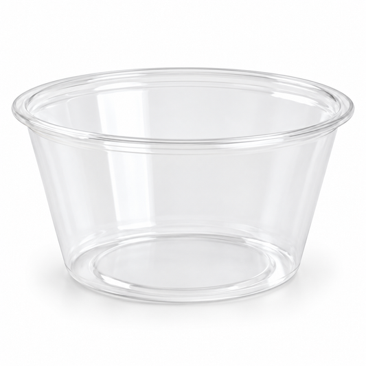 0.75 oz clear plastic portion cup on a white background – SKU 6882