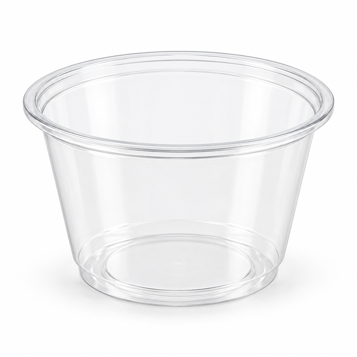 4 oz clear plastic portion cup on a white background – SKU 6887