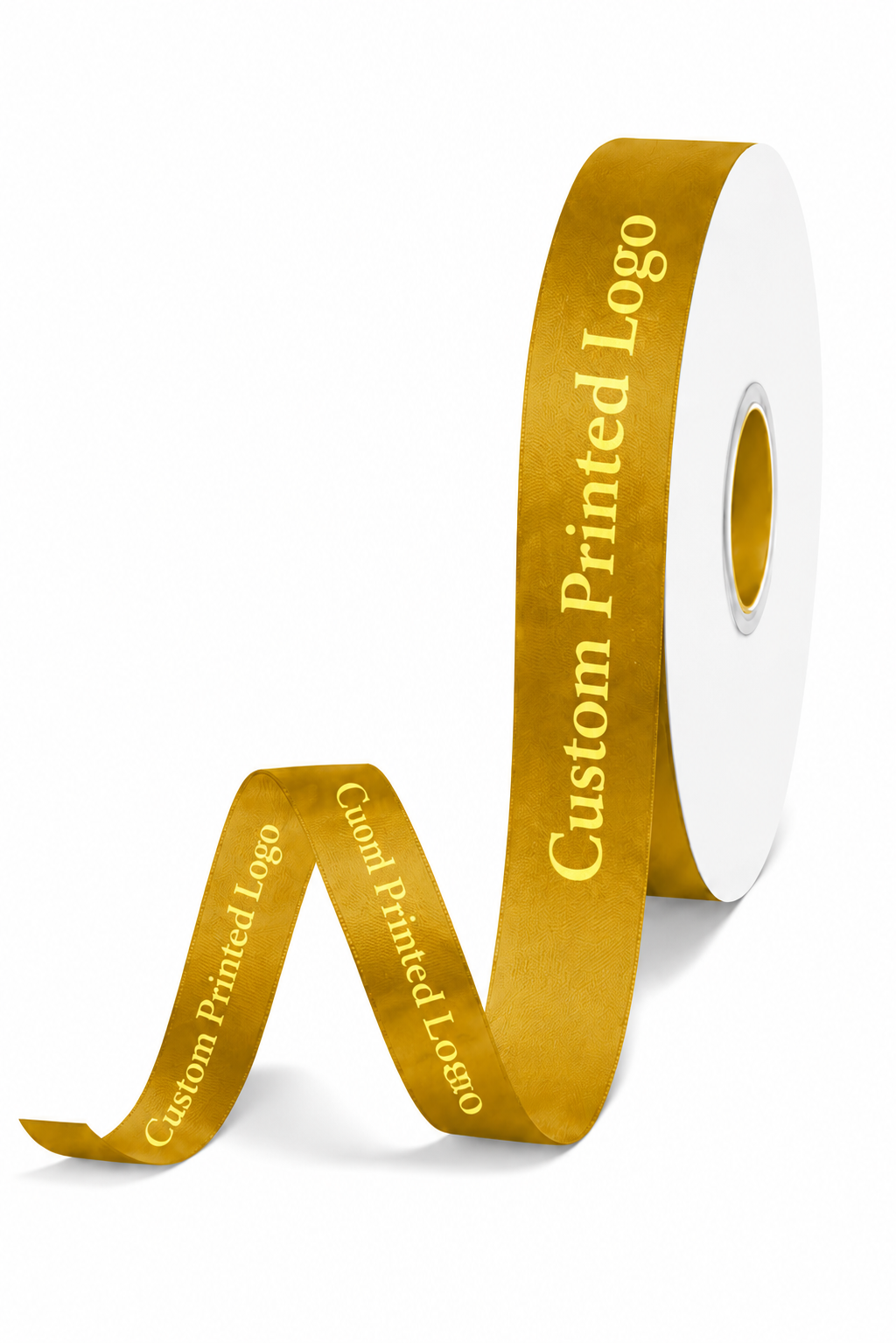 Custom Print Dijon Solid Single-Face Satin Ribbon – 3 Sizes (⅝″, ⅞″, 1½″)