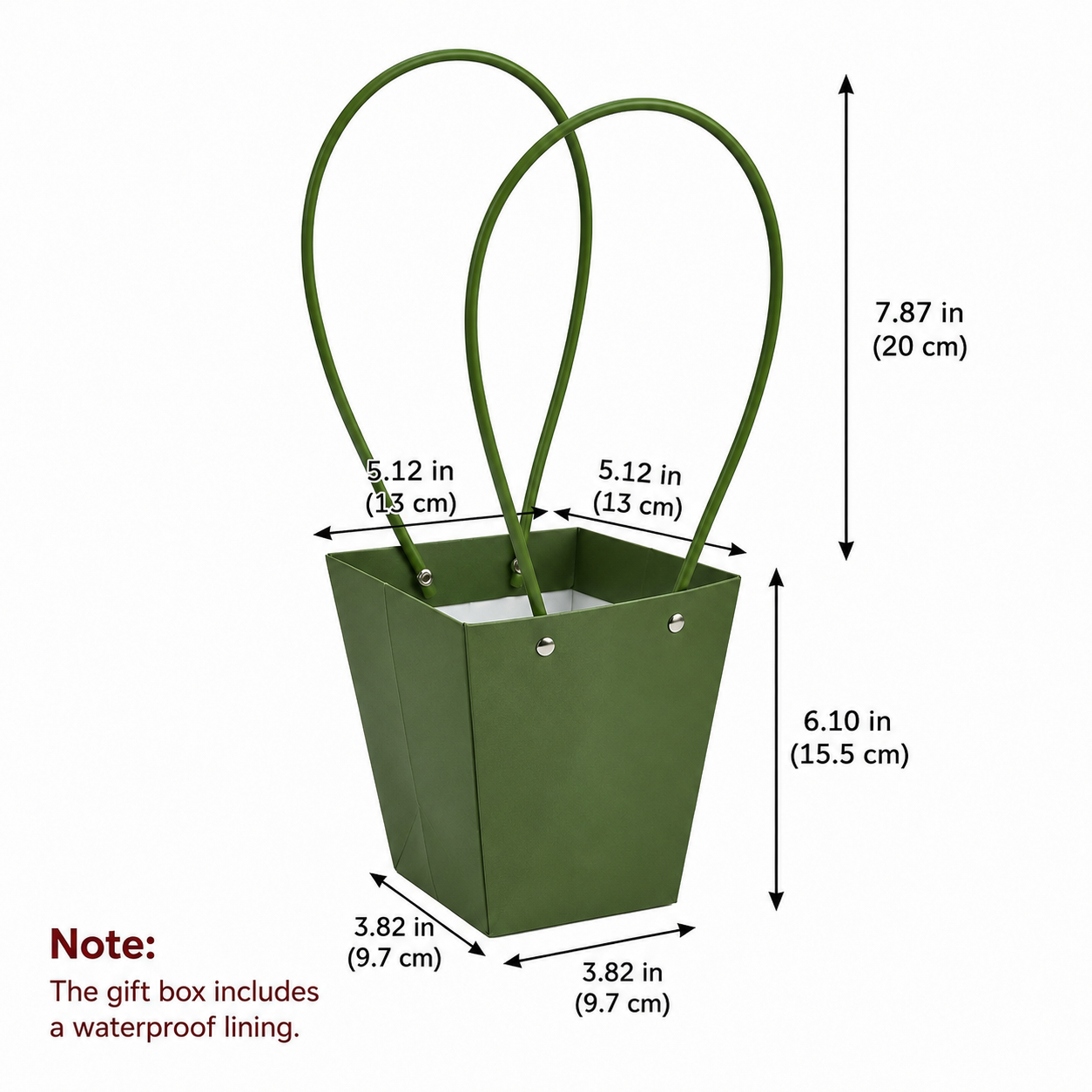 Dark Green Waterproof Flower Pot Bags – 4 Sizes (Small, Medium, Large, Extra Large) | 50pcs/Bundle