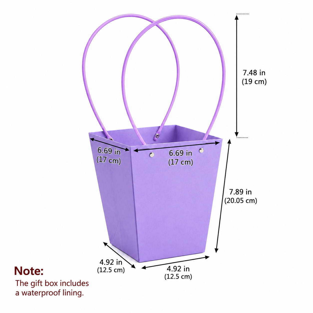 Dark Purple Waterproof Flower Pot Bags – 4 Sizes (Small, Medium, Large, Extra Large) | 50pcs/Bundle