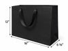 Euro Tote Laminated Black Paper Shopping Bag 16"x6"x12" with Black Grosgrain Ribbon Handles, 150 pcs/Case – SKU#6126