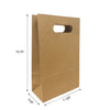 Snack Kraft Paper Bags 7.125" x 3.25" x 10.75" with Die-Cut Handles - SKU #5428
