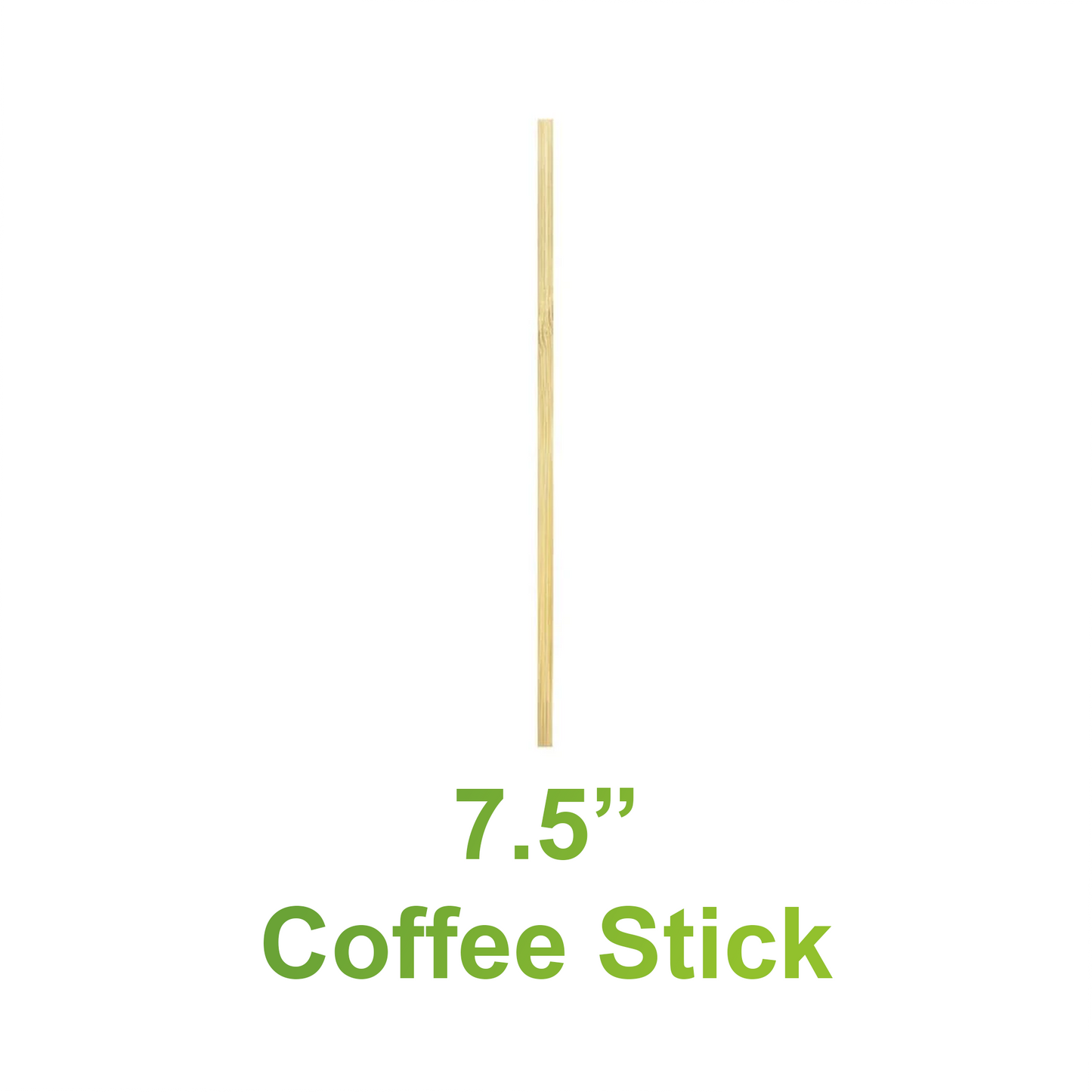 7.5" - Bamboo Coffee Sticks - Carton of 10000 - KIS PAPER - 5177; $0.0067/pc