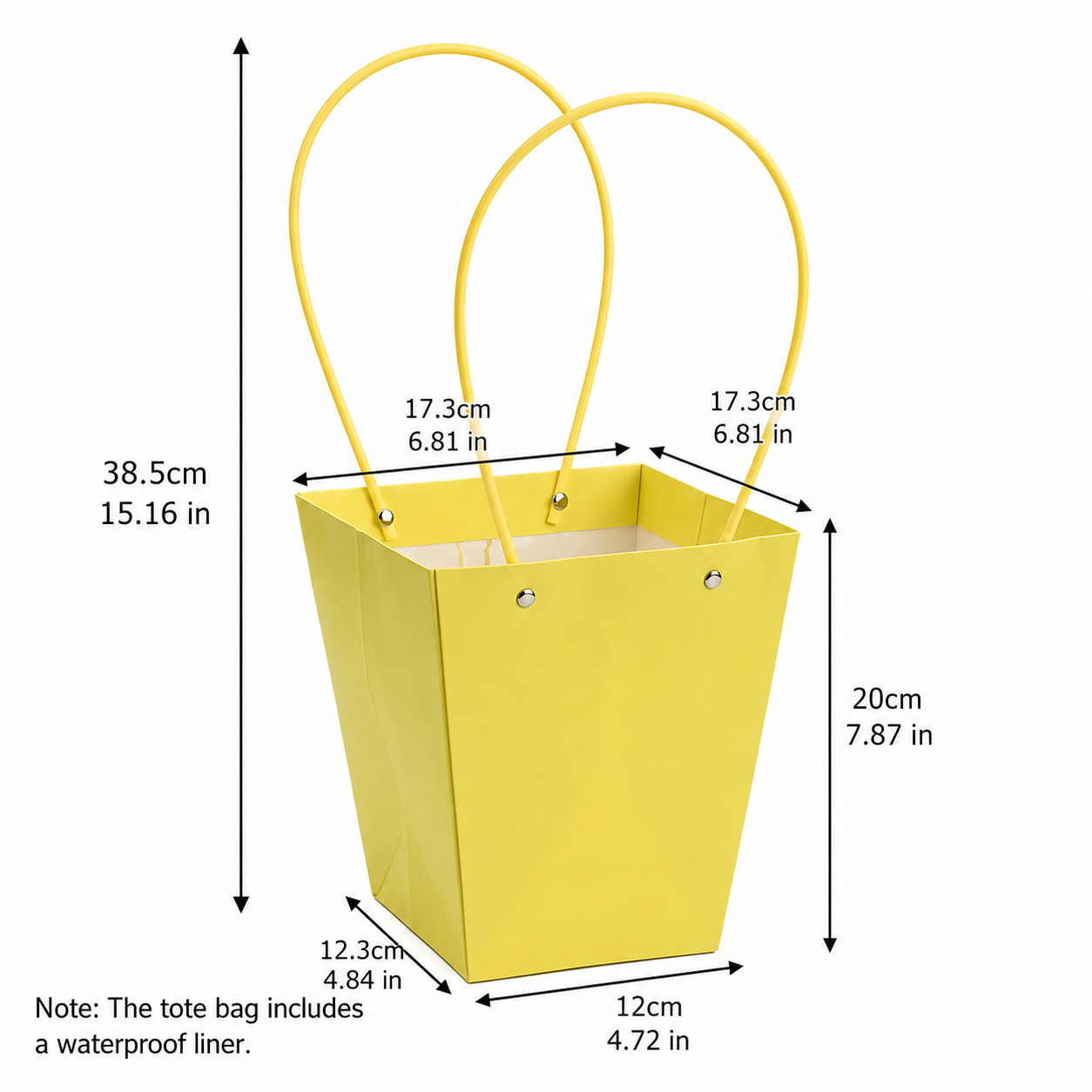 Light Yellow Waterproof Flower Pot Bags – 4 Sizes (Small, Medium, Large, Extra Large) | 50pcs/Bundle