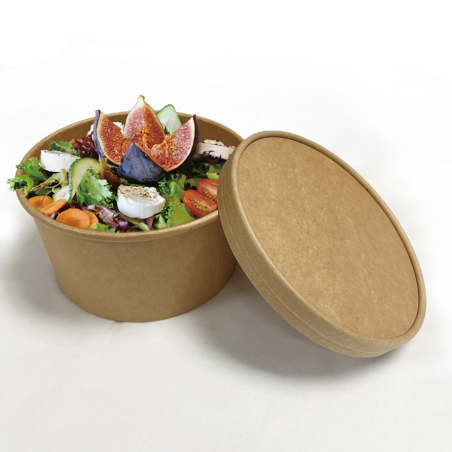 1000ml - Paper Salad Bowl Kraft - Carton of 300 - KIS PAPER - 1040; From $0.155/pc