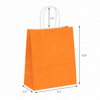 Bright Orange Paper Shopping Bag with Twisted Handles (8.3" x 4.3" x 10.6"),  Cub, SKU #6494
