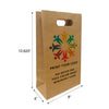 Custom Printed Pub Kraft Paper Bags 8" x 4" x 13.625" with Die-Cut Handles - SKU #5432