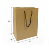 Euro Tote Kraft Paper Bags 8.5" x  4.75" x  10.25" with Rope Handles 150 pcs/case SKU #5430