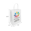Custom Printed Cub Paper Bag – White – 8.5" x 4.75" x 10.25" – Twist Handle