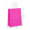 Hot Pink Paper Shopping Bag with Twisted Handles (8.3" x 4.3" x 10.6"), Cub, SKU #6493