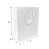 Euro Tote White Paper Bags 8.5" x  4.75" x  10.25" with Rope Handles 150 pcs/case SKU #5304
