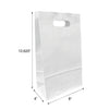 Pub White Paper Bags 8" x 4" x 13.625" with Die-Cut Handles - SKU #5433