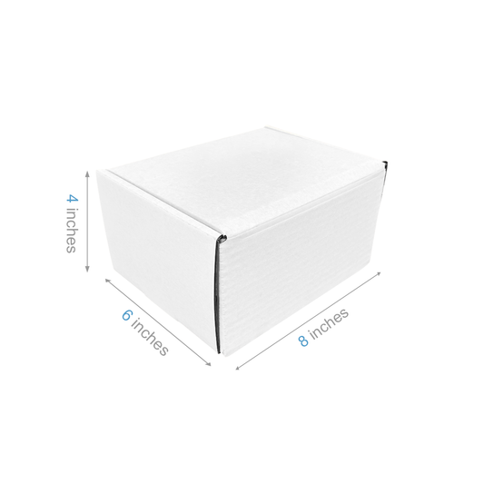 8" x 6" x 4" - White Mailer Boxes - Bundle of 40 - KIS PAPER - 6097; $1.81/pc