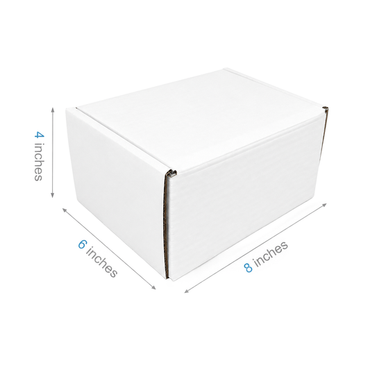 8" x 6" x 4" - White Mailer Boxes - Bundle of 40 - KIS PAPER - 6097; $1.81/pc