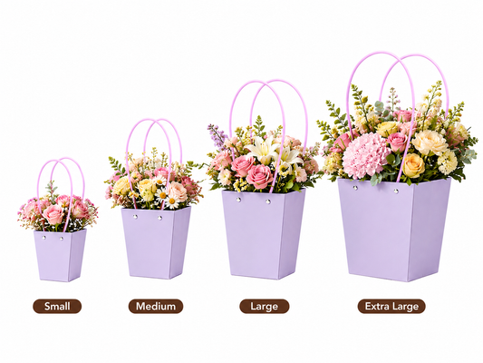 Light Purple Waterproof Flower Pot Bags – 4 Sizes (Small, Medium, Large, Extra Large) | 50pcs/Bundle