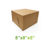 8" x 8" x5" - Kraft Bakery Boxes - Carton of 100 - KIS PAPER - 5334; $0.69/pc