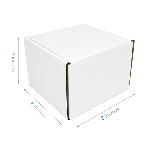 8" x 8" x 5" - White Mailer Boxes - Bundle of 40 - KIS PAPER - 6098; $2.31/pc