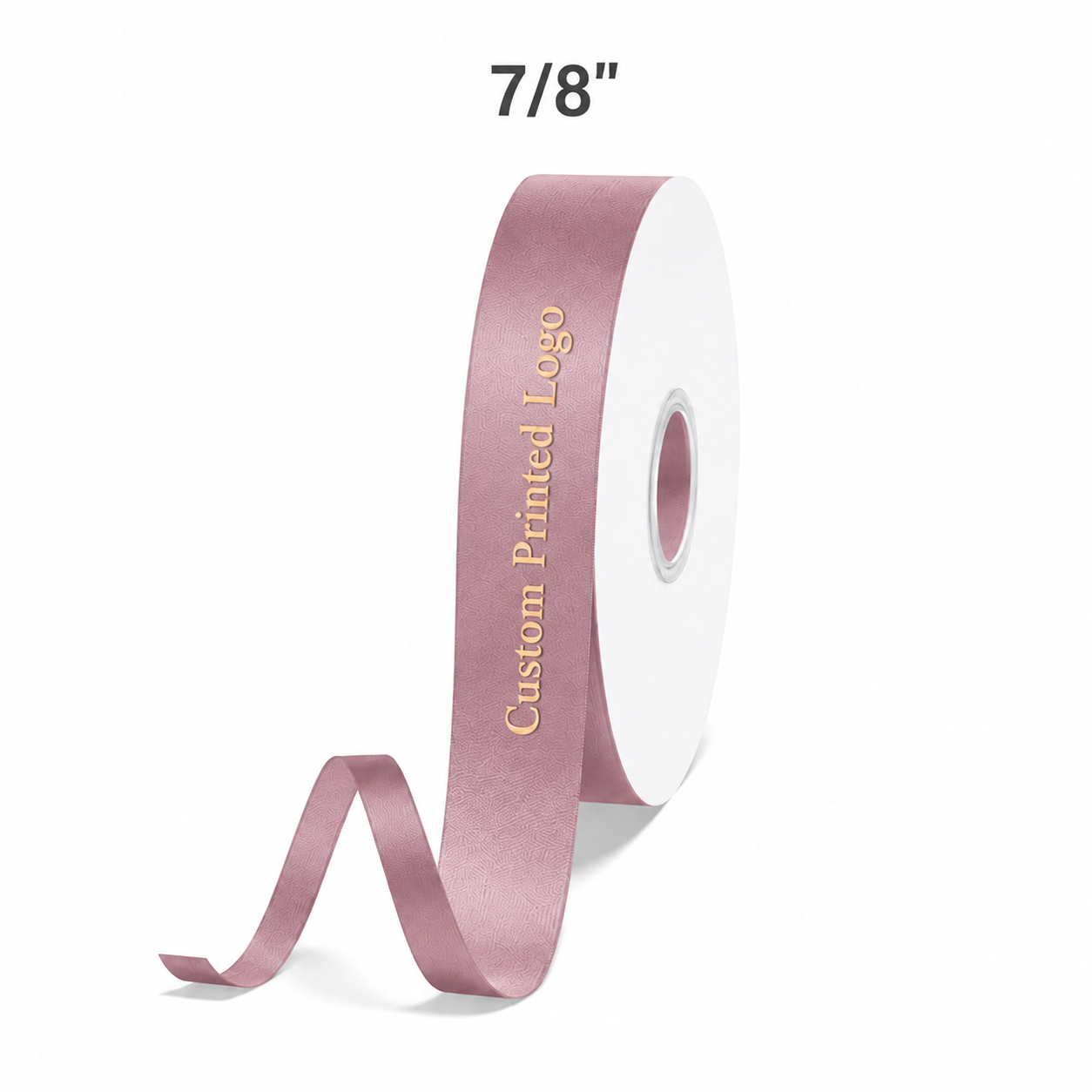 Custom Print Cameo Solid Single-Face Satin Ribbon – 3 Sizes (⅝″, ⅞″, 1½″)