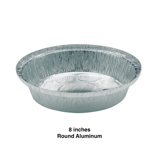 KIS-AC835G | 8" Round Heavy Weight Aluminum Containers; $0.193/pc