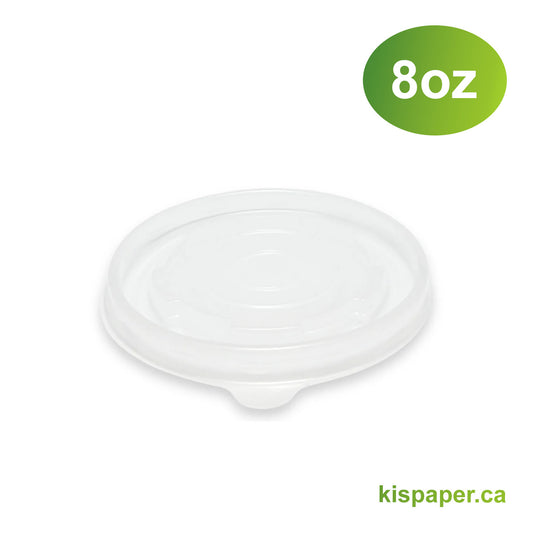 8oz - Plastic Lid for Paper Soup Containers - Carton of 1000 - KIS PAPER - 5005; From $0.035/pc