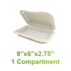 9" x 6" x 2.75" - Pebble MFPP Clamshell Box Medium - Carton of 150 - KIS PAPER - 6110; $0.179/pc