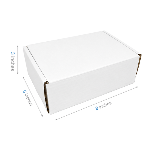 9" x 6" x 3" - White Mailer Boxes - Bundle of 40 - KIS PAPER - 6099; $1.7/pc