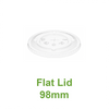 98mm Opening - PET Flat Lid for Cold Drink Cups - Carton of 1000 - KIS PAPER - 5113; $0.025/pc