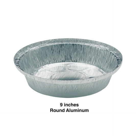 KIS-AC935G | 9" Round Heavy Weight Aluminum Containers; $0.210/pc