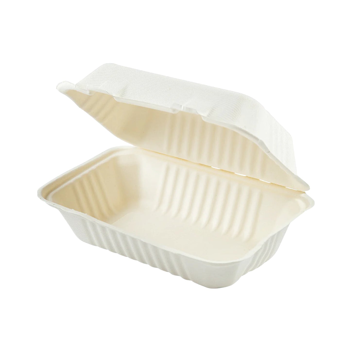 KIS-S96321G | 9x6x3.2 inches, 1-Compartment, Sugarcane Deep Clamshell Food Container; $0.180/pc