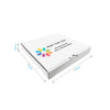 9" x 9" x 2" - Custom White Pizza Boxes - Bundle of 50 - KIS PAPER - 5474; Full Color Custom Print, Printed in Canada