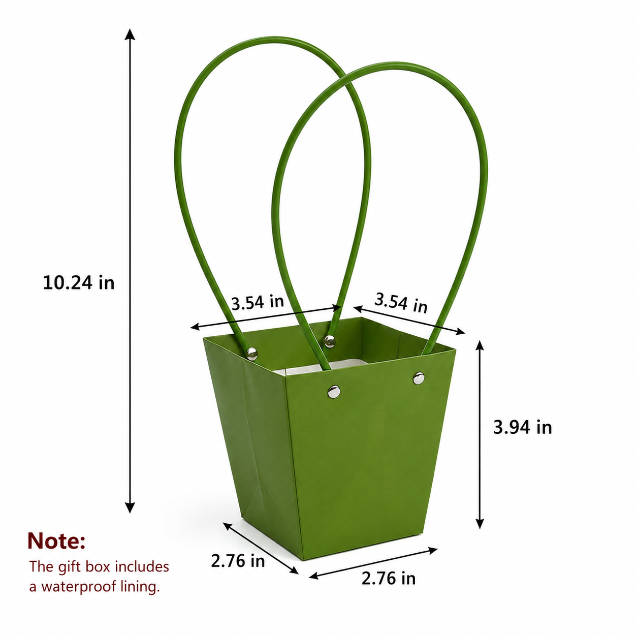 Dark Green Waterproof Flower Pot Bags – 4 Sizes (Small, Medium, Large, Extra Large) | 50pcs/Bundle