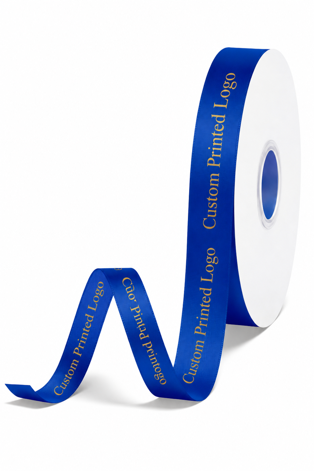 Custom Print Royal Blue Solid Single-Face Satin Ribbon – 3 Sizes (⅝″, ⅞″, 1½″)
