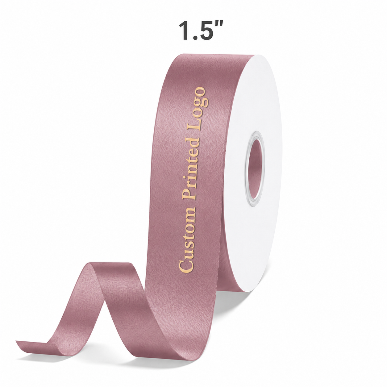 Custom Print Cameo Solid Single-Face Satin Ribbon – 3 Sizes (⅝″, ⅞″, 1½″)